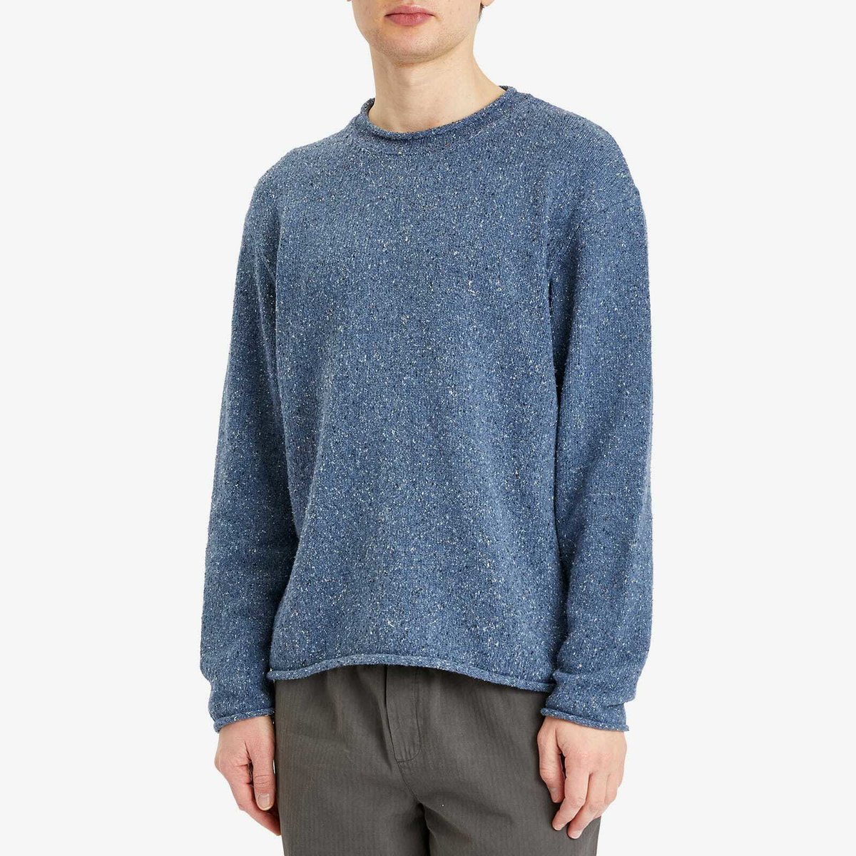 Folk Men's Slouch Sweatshirt in Soft Navy