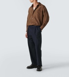 Dries Van Noten Pleated cotton-blend straight pants