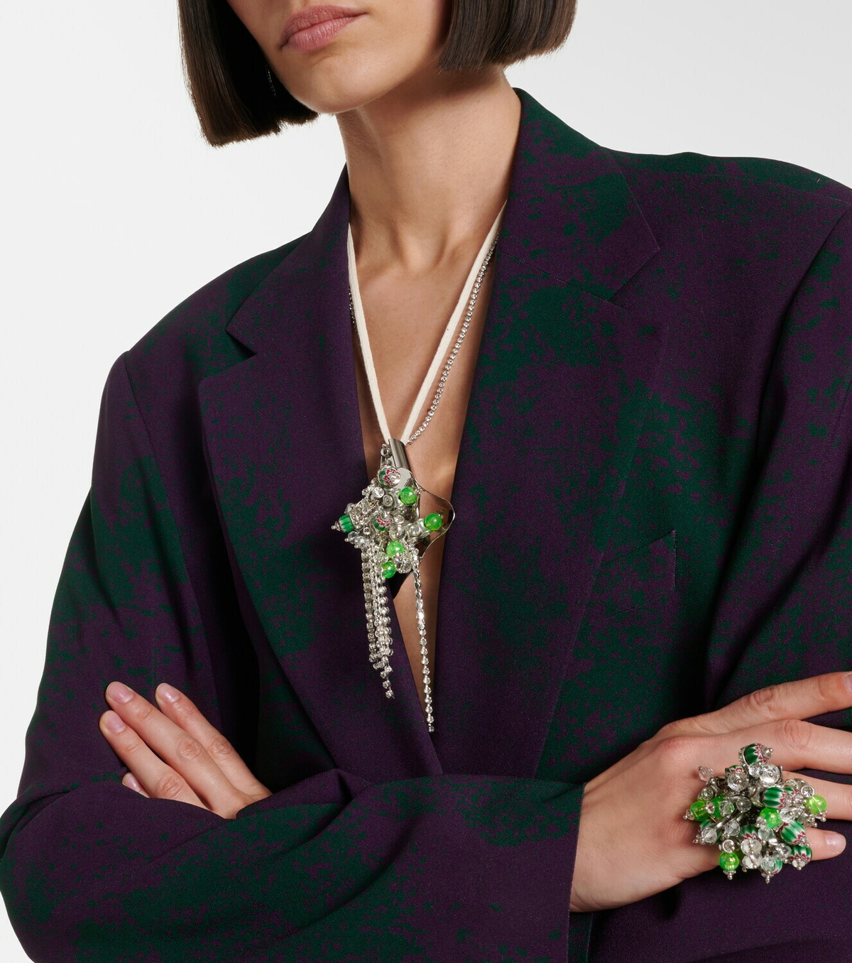 Dries Van Noten Embellished charm necklace