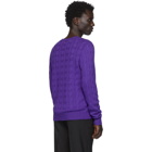 Ralph Lauren Purple Label Purple Cashmere Cable-Knit Sweater