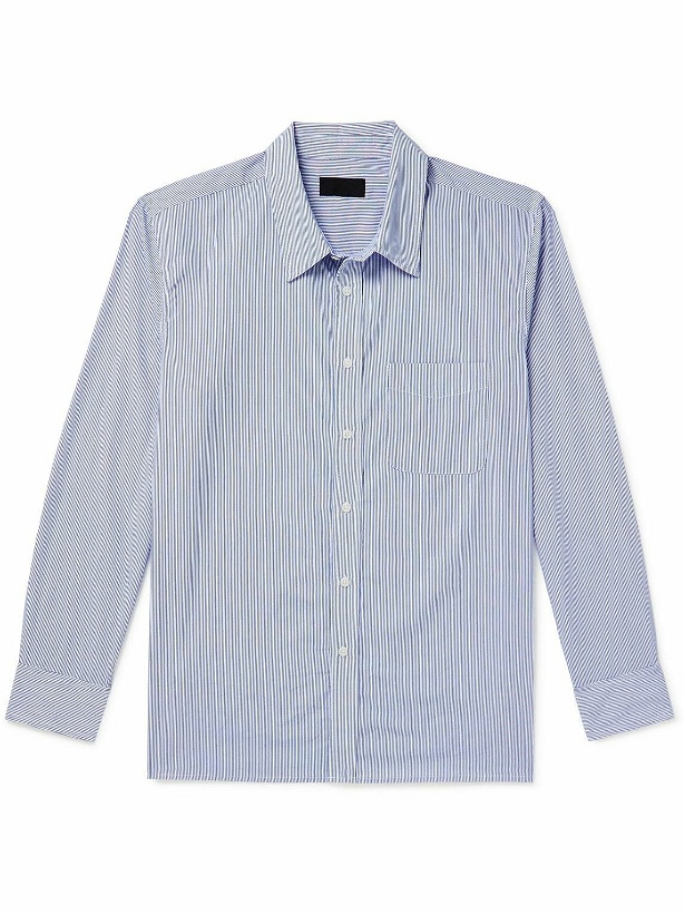 Photo: Nili Lotan - Finn Striped Cotton-Poplin Shirt - Blue