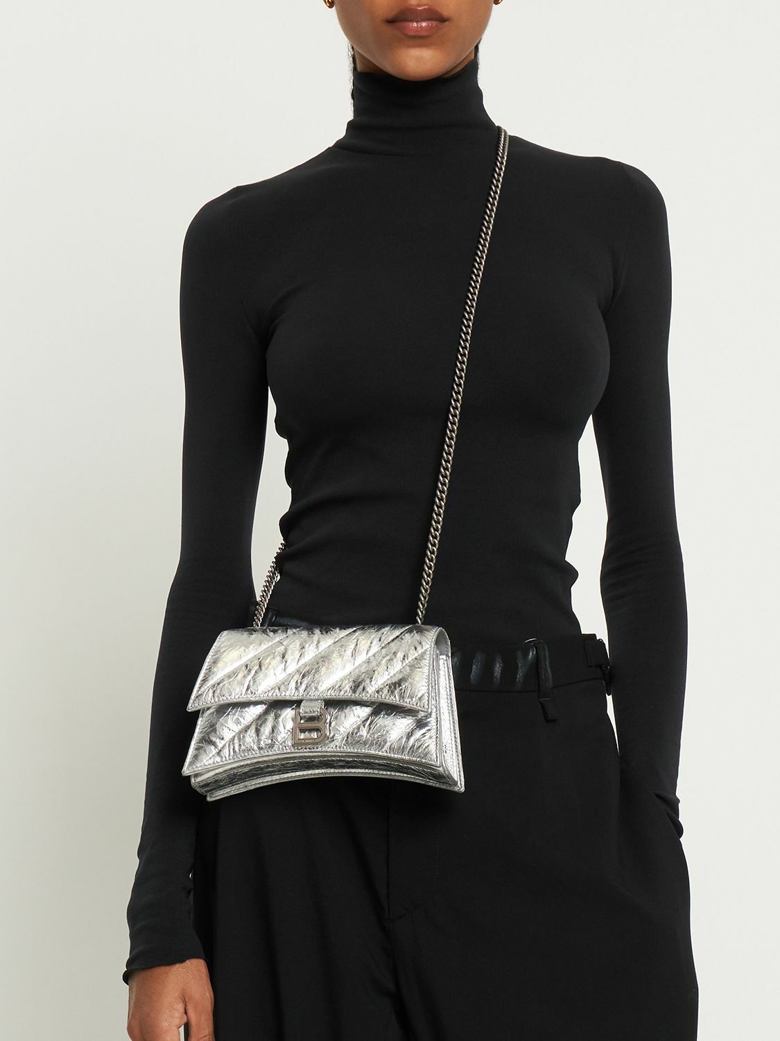 ●送料込●BALENCIAGA●Leather Xs Crush Shoulder Bag BALENCIAGA - Crush Xs Quilted Leather Shoulder Bag Balenciaga