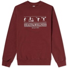 Sporty & Rich Health & Wellness Crew Sweat in Merlot