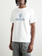 OSTRYA - Logo-Print Organic Cotton-Blend Recycled-Jersey T-Shirt - White