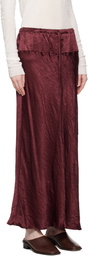 Lauren Manoogian Burgundy New Luster Maxi Skirt