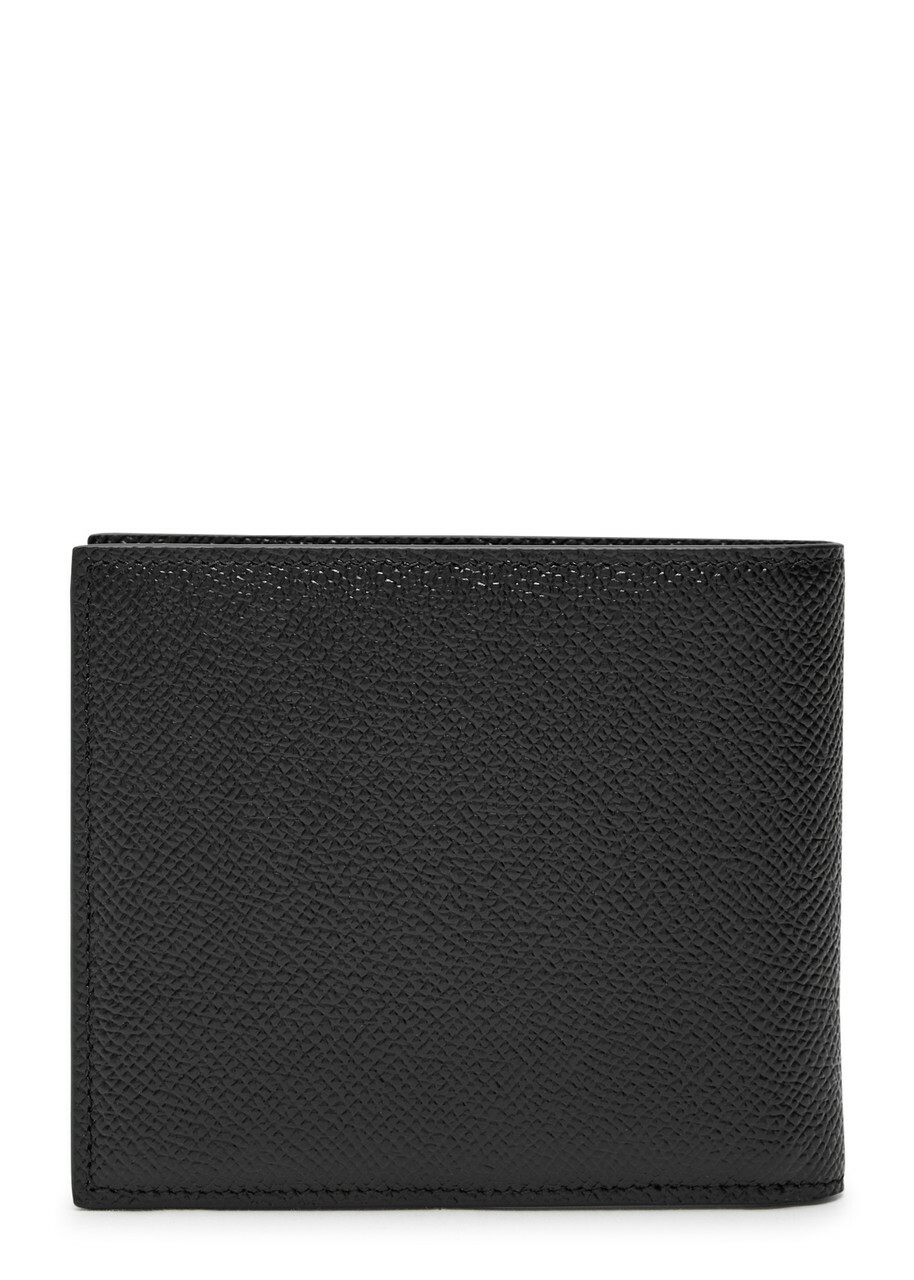 Dolce & Gabbana Logo Pebbled Leather Wallet - Black - One Size