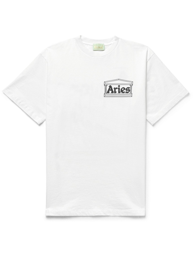 Photo: ARIES - Chi Printed Cotton-Jersey T-Shirt - White - S