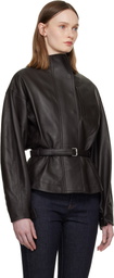 JACQUEMUS Brown 'The Ciro' Leather Jacket