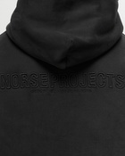 Norse Projects Arne Relaxed Organic Brushed Fleece N Logo Hoodie Black - Mens - Hoodies/Zippers