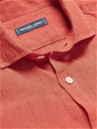 FRESCOBOL CARIOCA - Antonio Linen Shirt - Orange