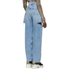 Maison Margiela Blue Thigh Slit Jeans