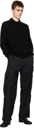 Solid Homme Black Banding Cargo Pants