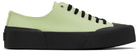 Jil Sander Green & Black Canvas Sneakers