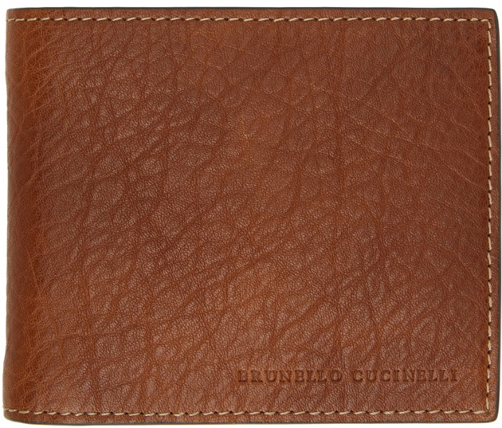 Photo: Brunello Cucinelli Brown Grained Calfskin Wallet