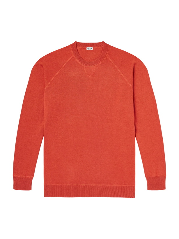 Photo: Ghiaia Cashmere - Cotton and Cashmere-Blend Sweatshirt - Red