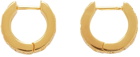 Balenciaga Gold Force Striped Hoop Earrings
