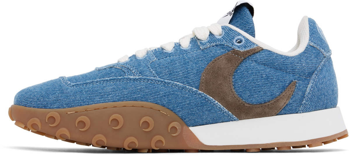 Marine Serre Blue Moon Laser Denim MS Rise Sneakers