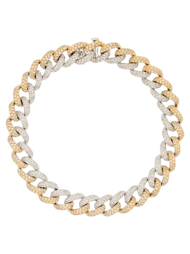 Photo: SHAY 18K Yellow And White Gold Medium Link Diamond Bracelet