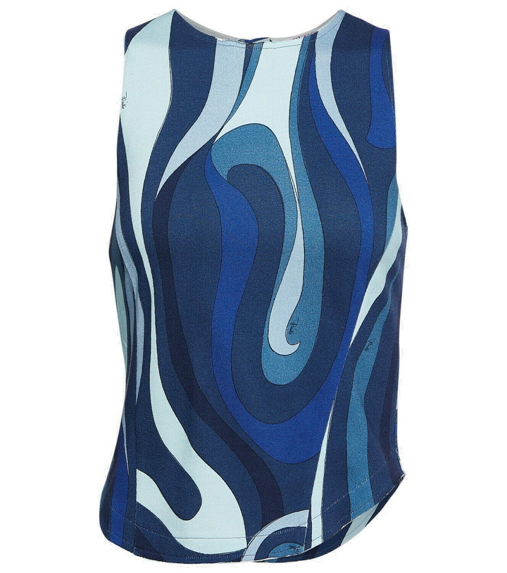 Photo: Pucci Printed denim top