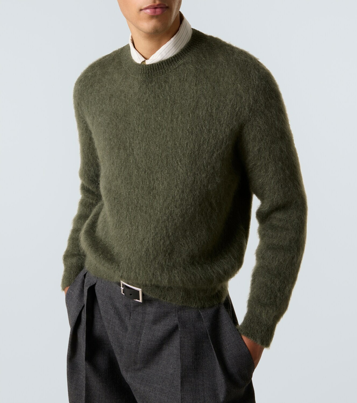 Saint Laurent Mohair and wool-blend sweater