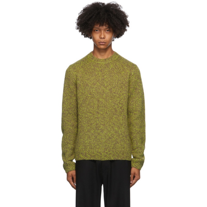 Photo: Dries Van Noten Green and Grey Marled Sweater