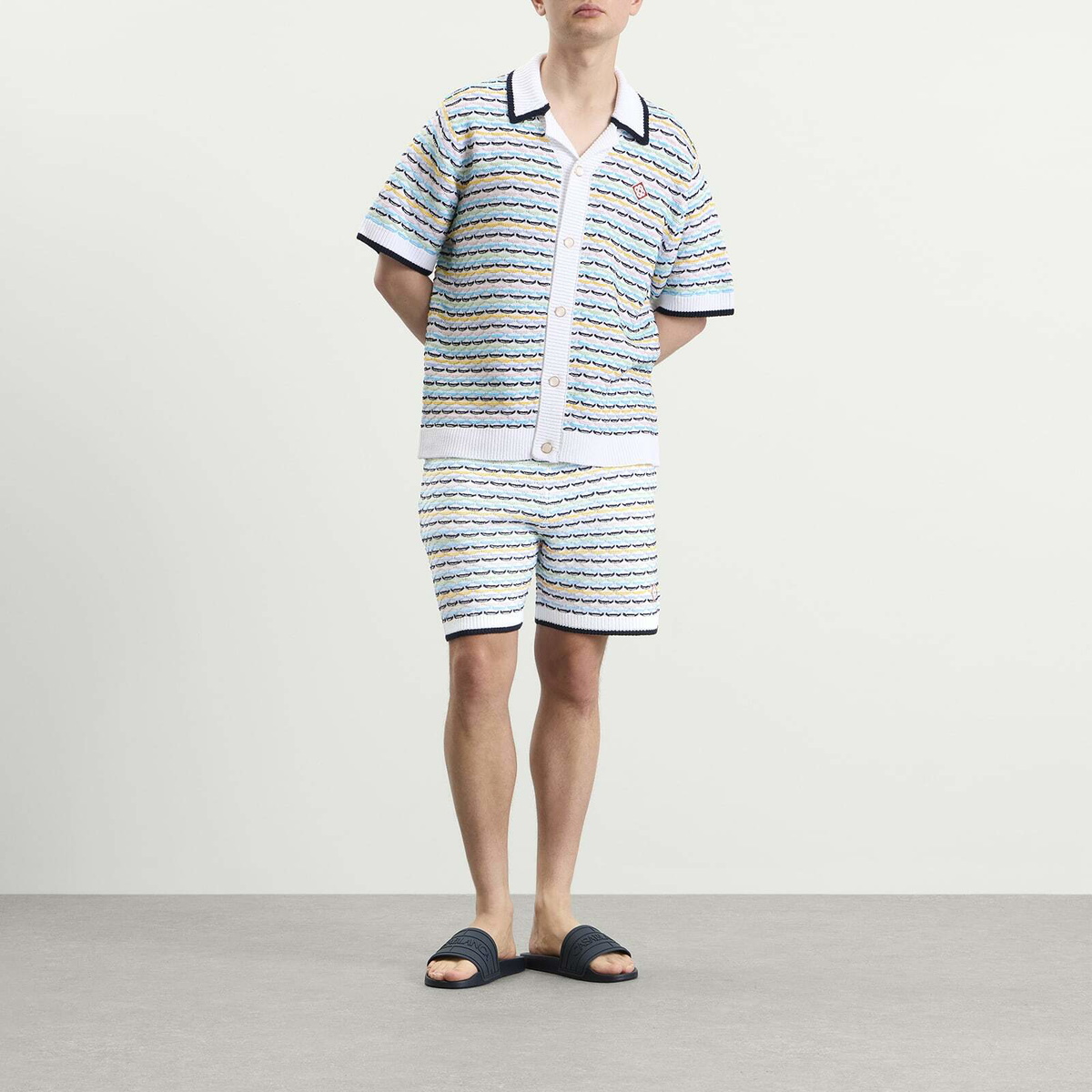 Casablanca Men's Tuck Stitch Shorts in Green