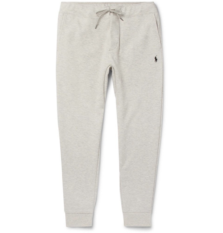 Photo: Polo Ralph Lauren - Slim-Fit Mélange Tapered Jersey Sweatpants - Men - Light gray