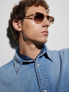 Sato - Terebellum II Titanium Square-Frame Sunglasses