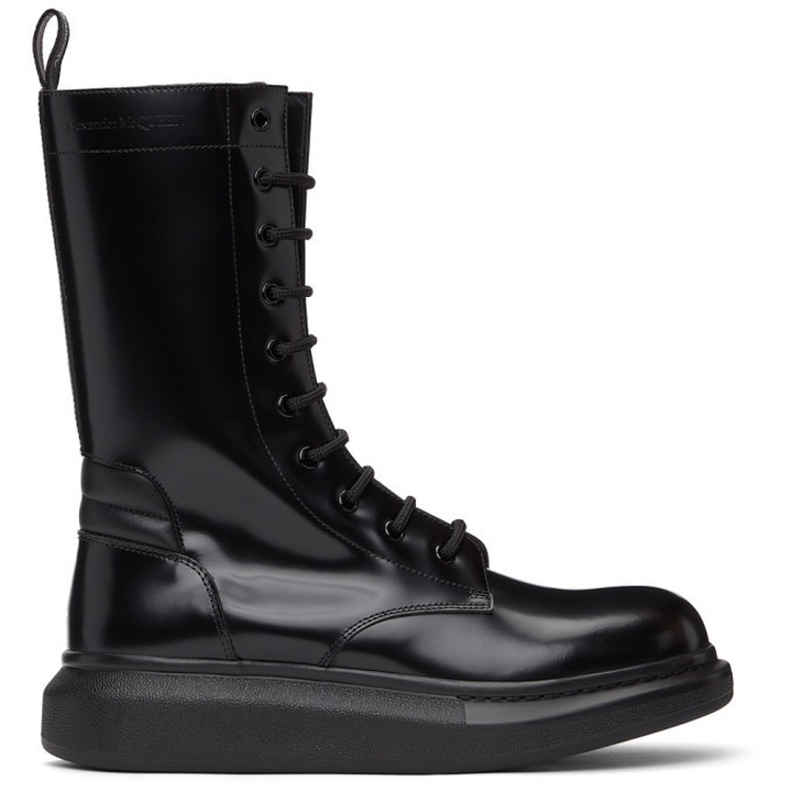 Photo: Alexander McQueen Black Worker Combat Boots
