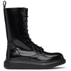 Alexander McQueen Black Worker Combat Boots