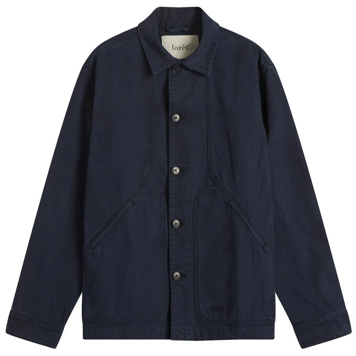 Foret Men's Berry Canvas Overshirt in Navy