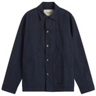 Foret Men's Berry Canvas Overshirt in Navy