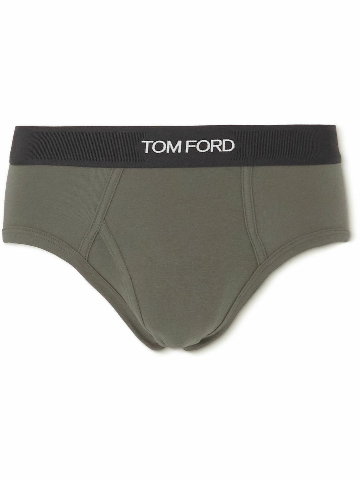 Tom Ford Stretch Cotton Briefs Green Tom Ford