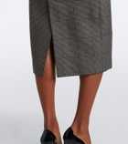 Mugler Houndstooth wool midi dress