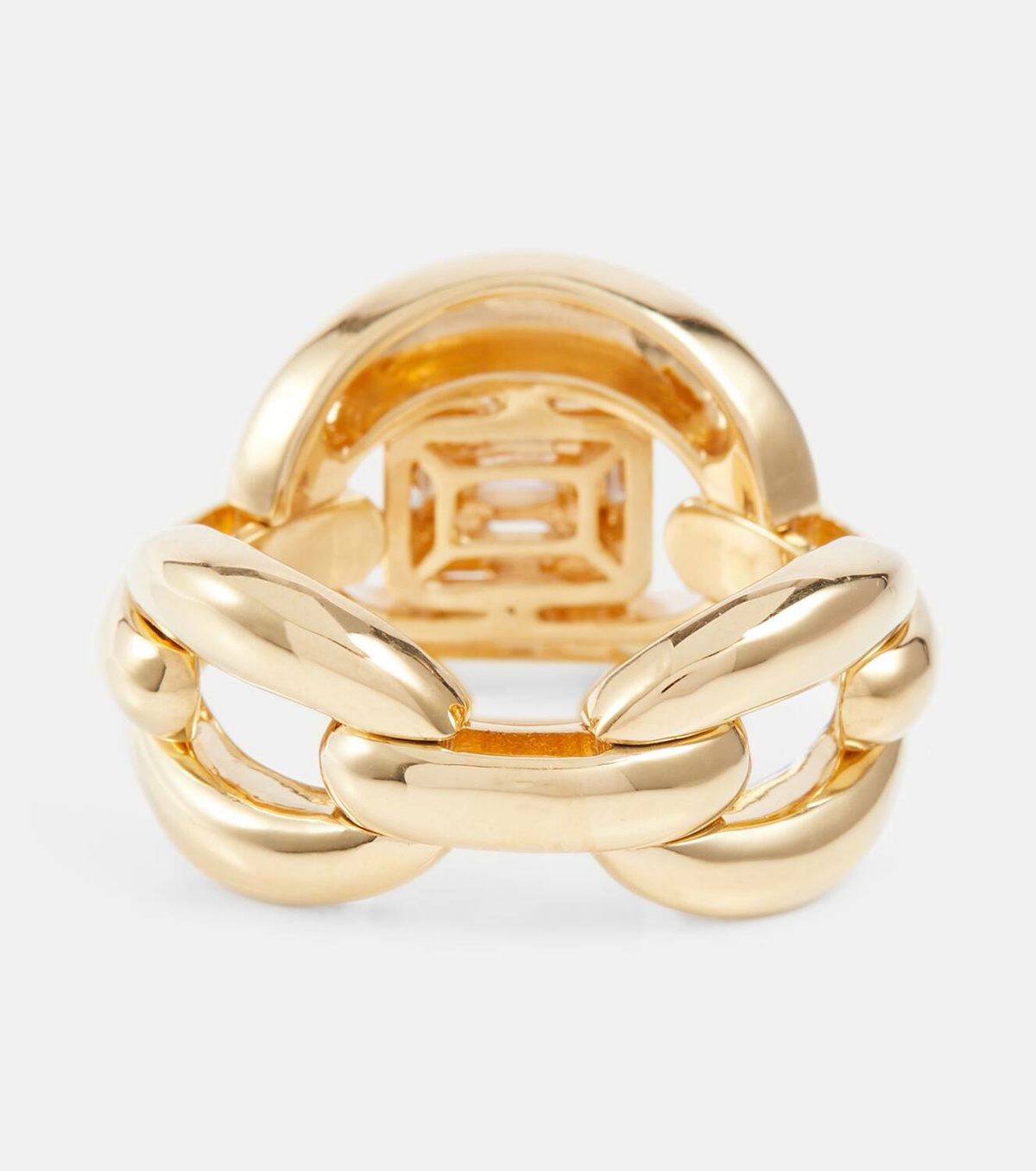 Nadine Aysoy Catena Illusion 18kt gold ring with diamonds