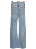 ALEXANDER WANG Mid Rise Relaxed Cotton Denim Jeans