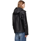 Stone Island Black 0100001 Organza Leather Jacket