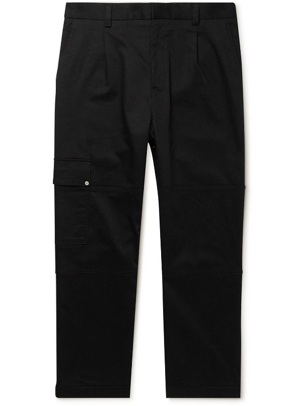 Photo: Loewe - Straight-Leg Cotton-Blend Gabardine Cargo Trousers - Black