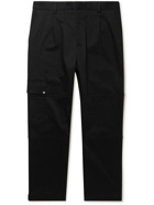 Loewe - Straight-Leg Cotton-Blend Gabardine Cargo Trousers - Black