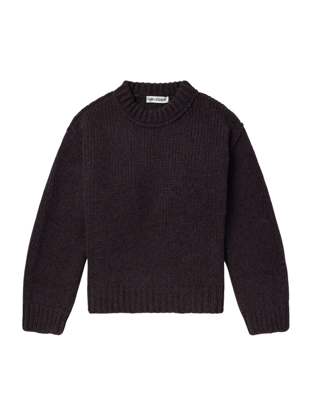 Photo: Our Legacy - Wool and Alpaca-Blend Sweater - Brown