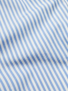 TEKLA - Striped Cotton-Poplin Pyjama Shirt - Blue