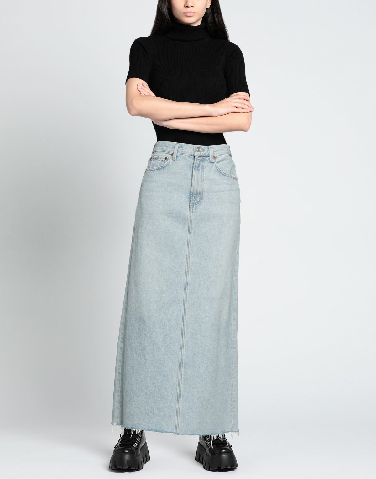 Agolde Womens Denim skirt in Blue