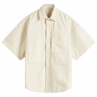 Jil Sander+ Women's Oversized Denim Short Sleeve Shirt in Natural