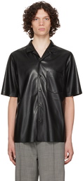 Nanushka Black Bodil Vegan Leather Shirt