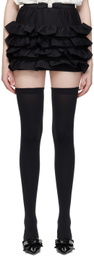 Shushu/Tong Black Tiered Miniskirt