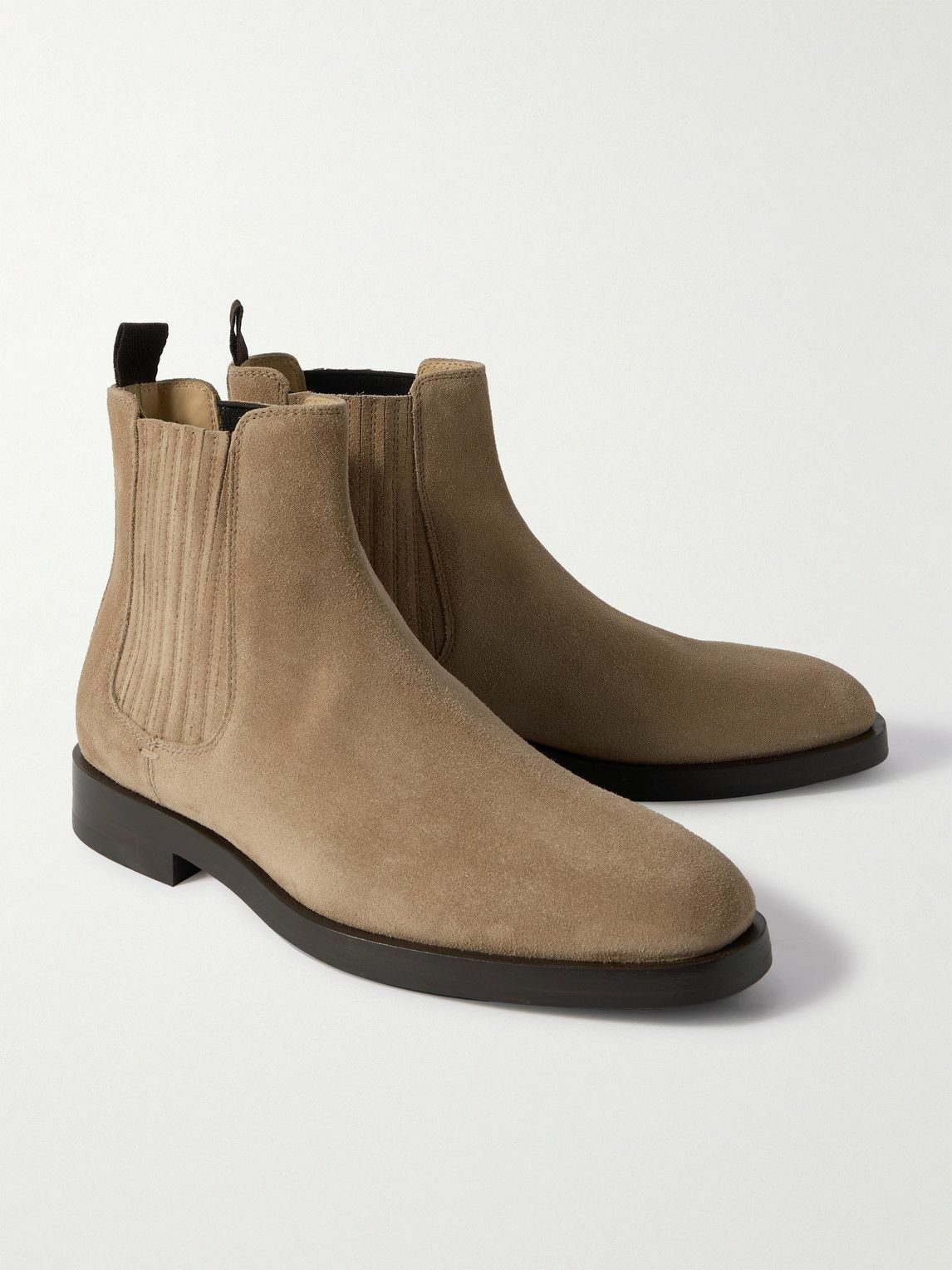 Brunello Cucinelli - Suede Chelsea Boots - Neutrals