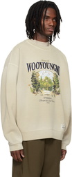 WOOYOUNGMI Beige Garden Graphic Sweatshirt