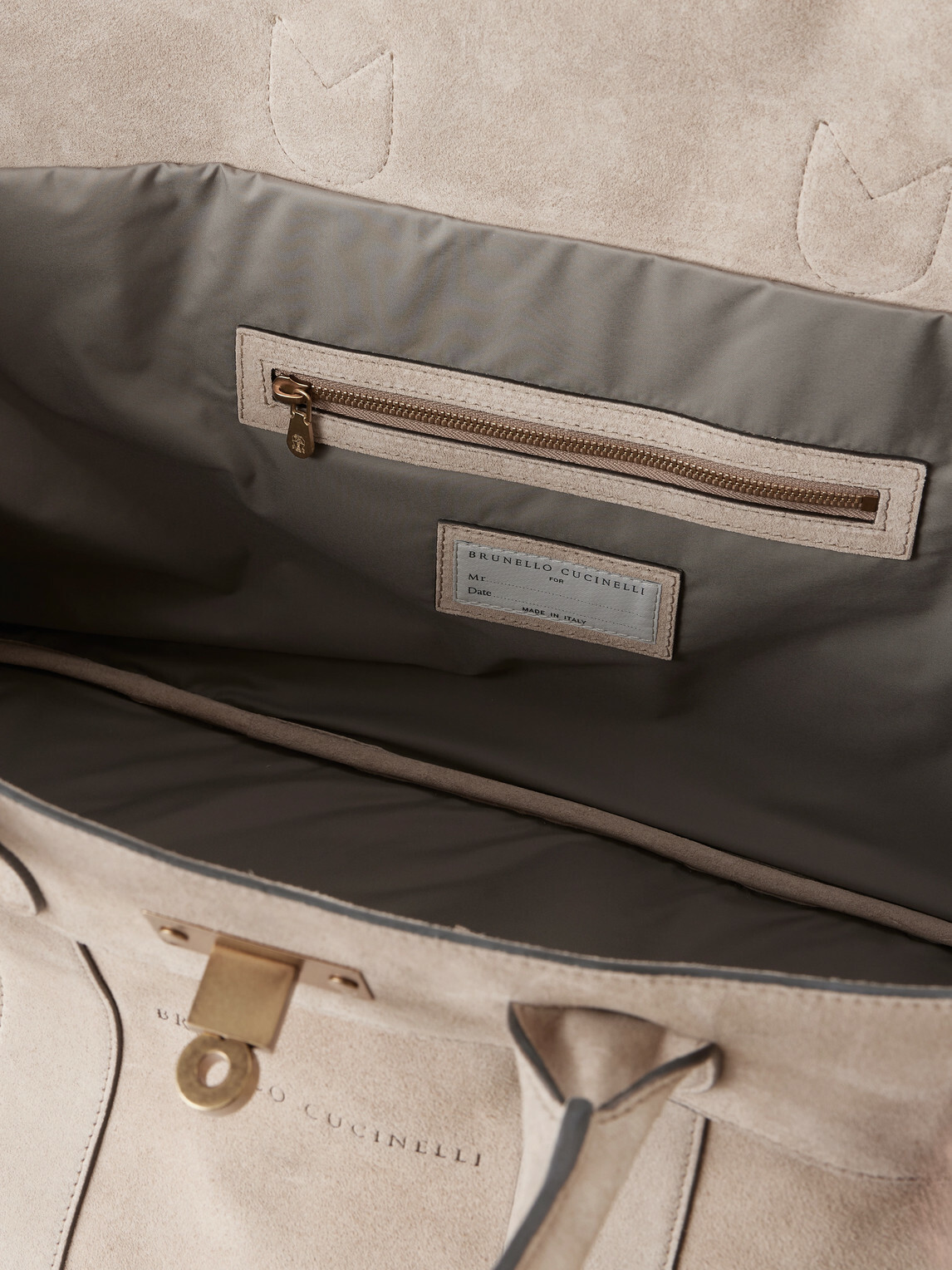 Brunello Cucinelli - Country Suede Weekend Bag - Neutrals