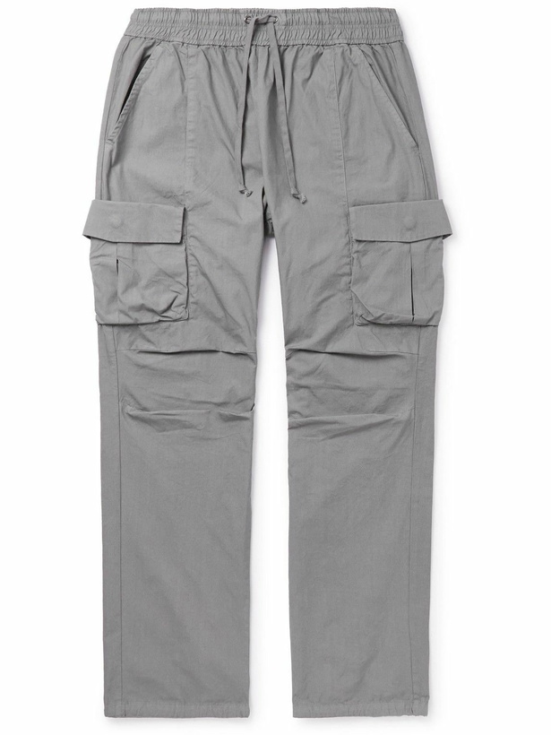 Photo: John Elliott - Straight-Leg Cotton-Poplin Cargo Trousers - Gray