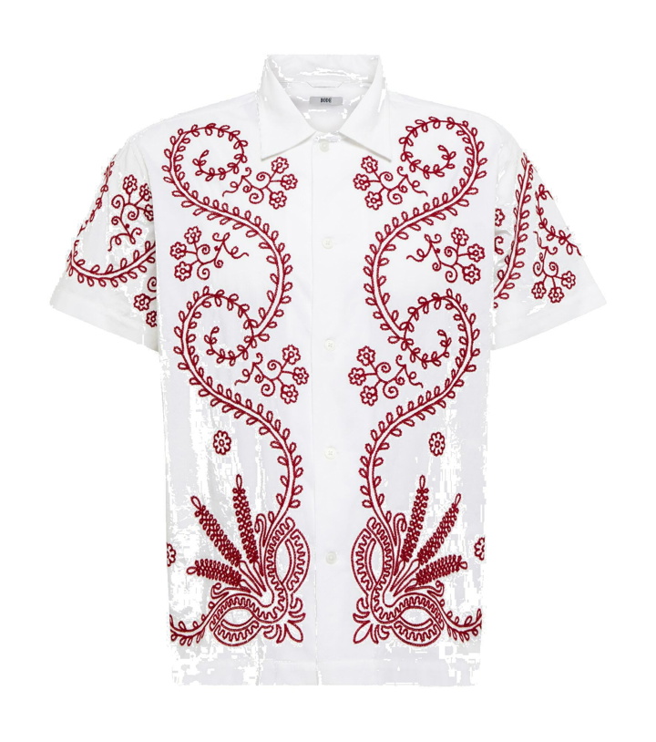 Photo: Bode - Embroidered cotton-blend shirt